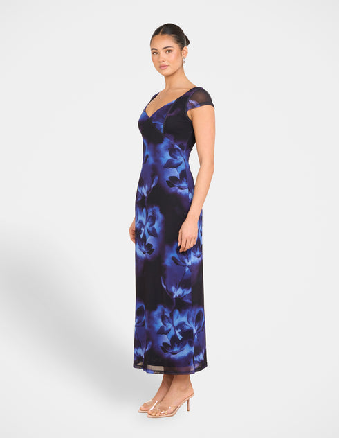 Xavier Cap Sleeve Maxi Dress